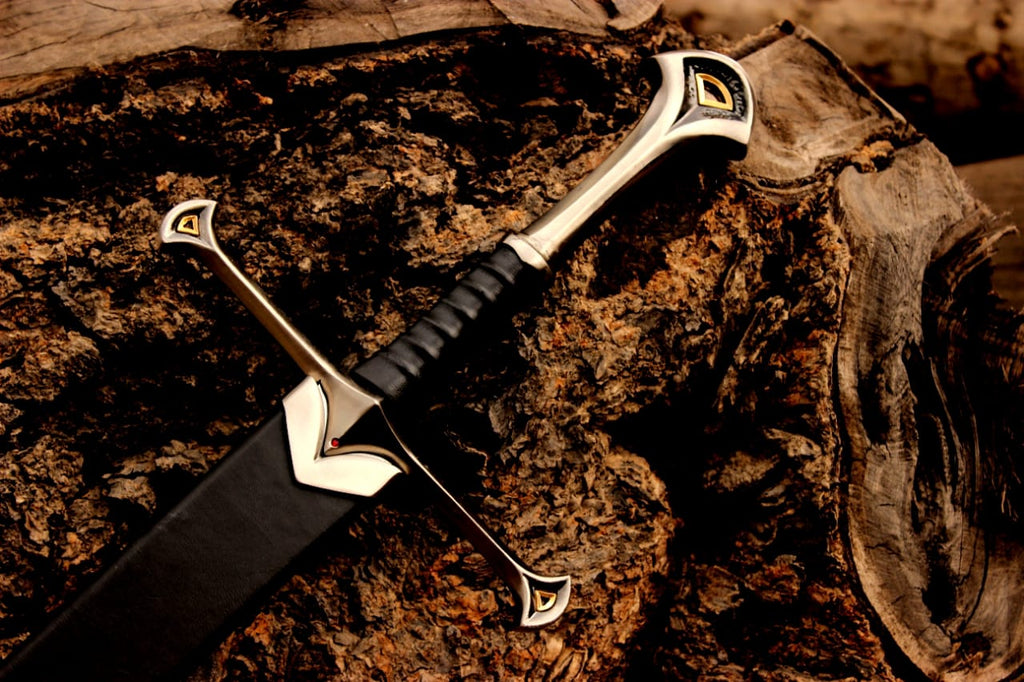 ⚔️ Narsil Sword of King Aragorn (Strider) Replica – 40” Stainless Steel Sword with Scabbard &amp; Wall Mount