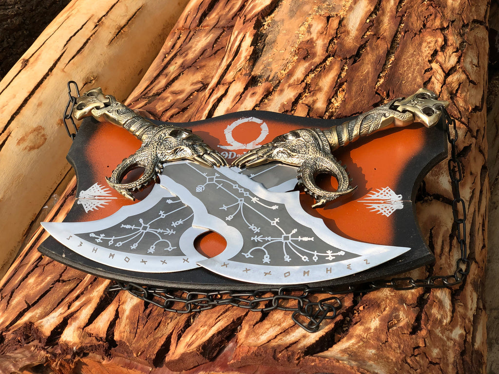 🗡️ God of War Blades of Chaos Replica – 21” Stainless Steel Fantasy Sword with Wall Mount&nbsp;