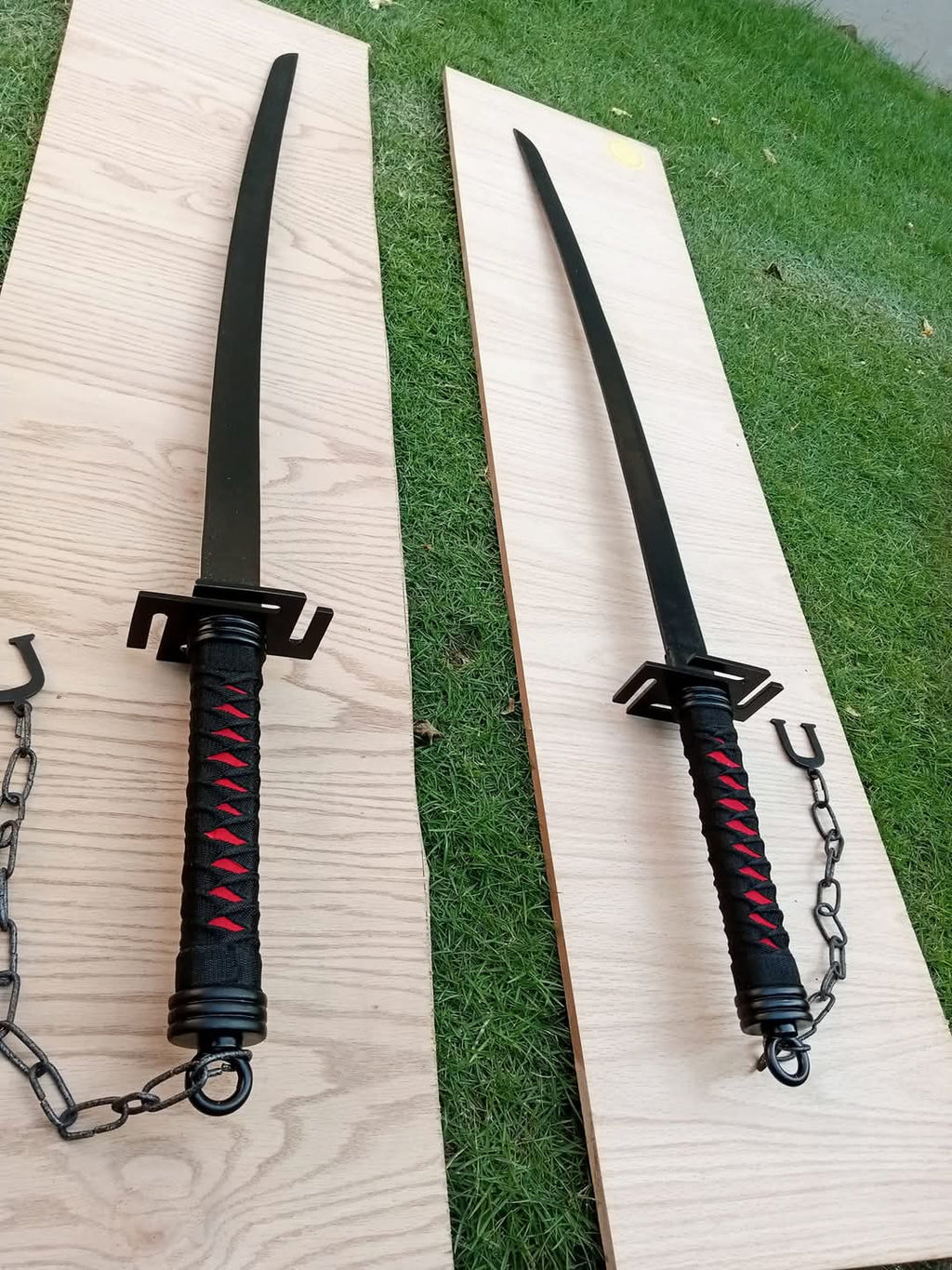 Black Katana Sword – 40" Powder-Coated Steel Blade Scabbard
